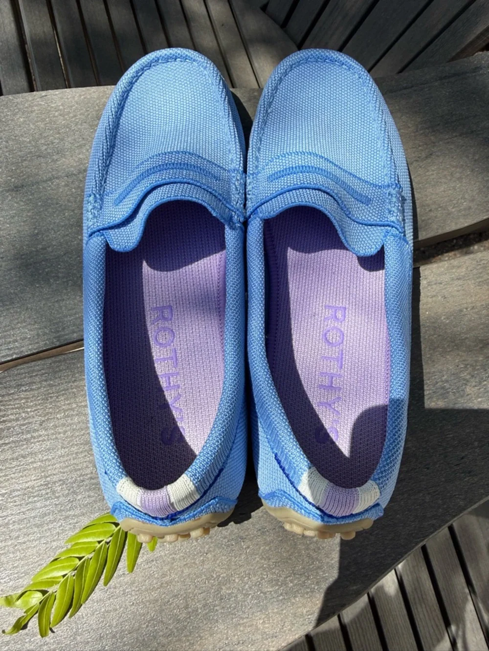 Rothy's Periwinkle Canvas Penny Loafers - Picture 3 of 5